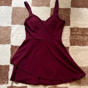 Emerald Sundae Burgundy Mini Dress